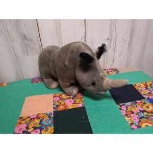 Wild Republic - Realistic African Grey Rhino Rhinoceros Plush Soft Toy 13" Long